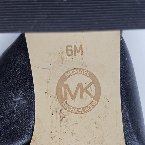 MICHAEL Michael Kors Josie Slip-On Knotted Sandals Block Heel Black Women's 6M - Picture 10 of 13